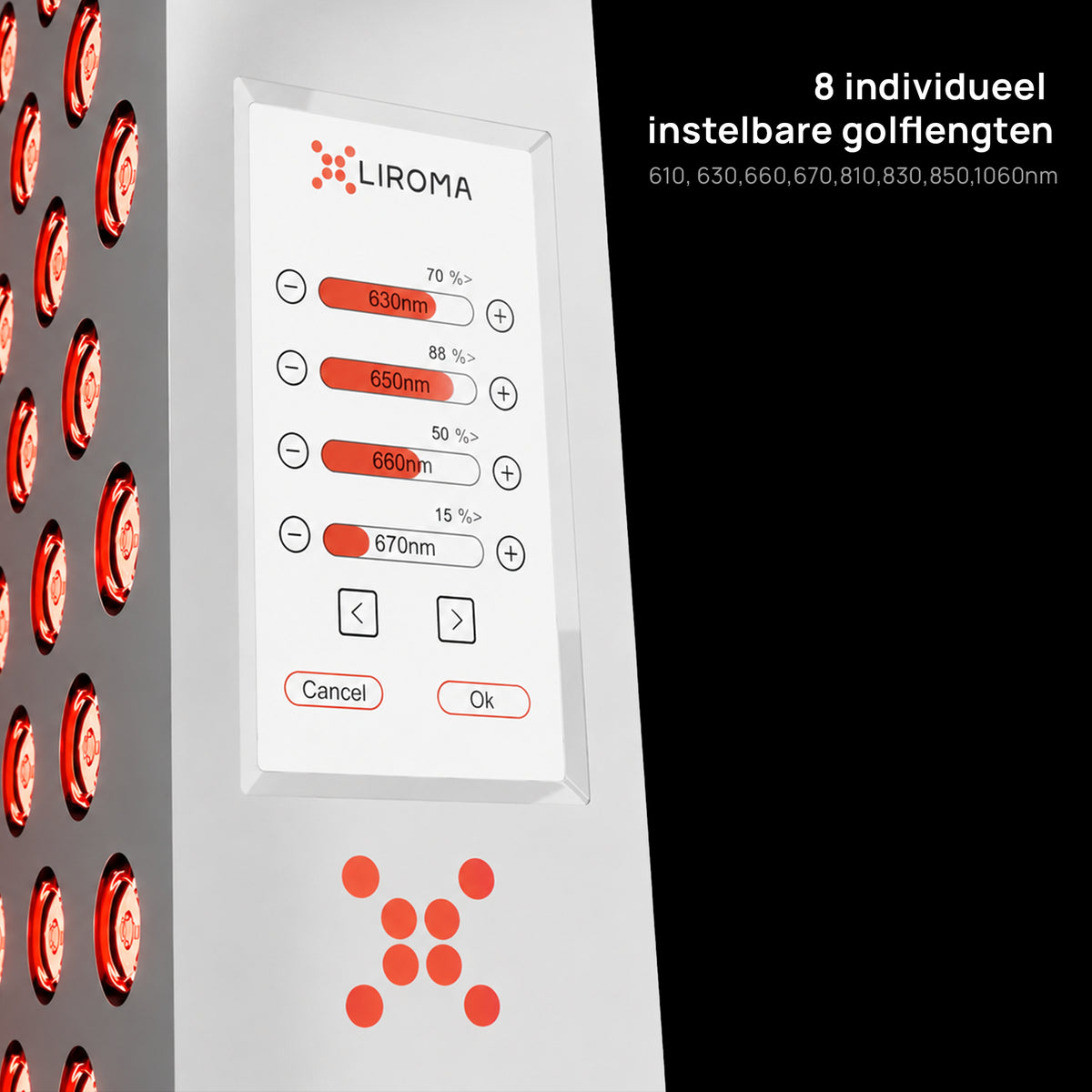 PrimeFORCE Advanced Gen5 (terapia de luz roja) – Ideal para uso doméstico – Chip doble - 64x23x6,5 cm
